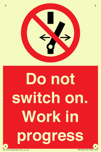 Do not switch on. Work in progress